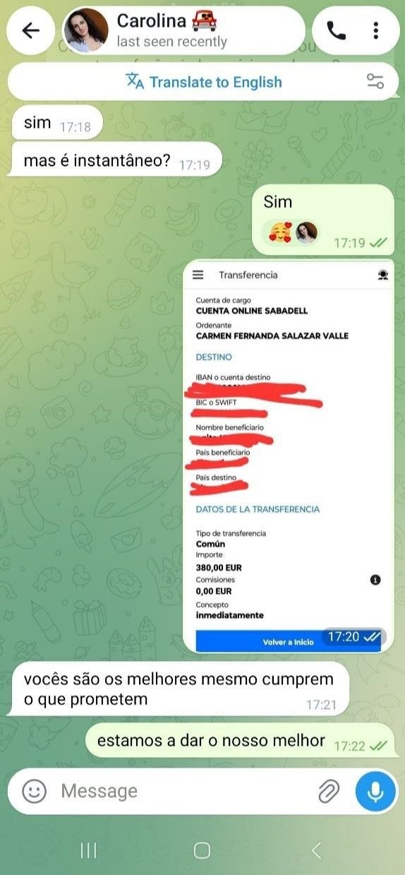 Snímek obrazovky platby